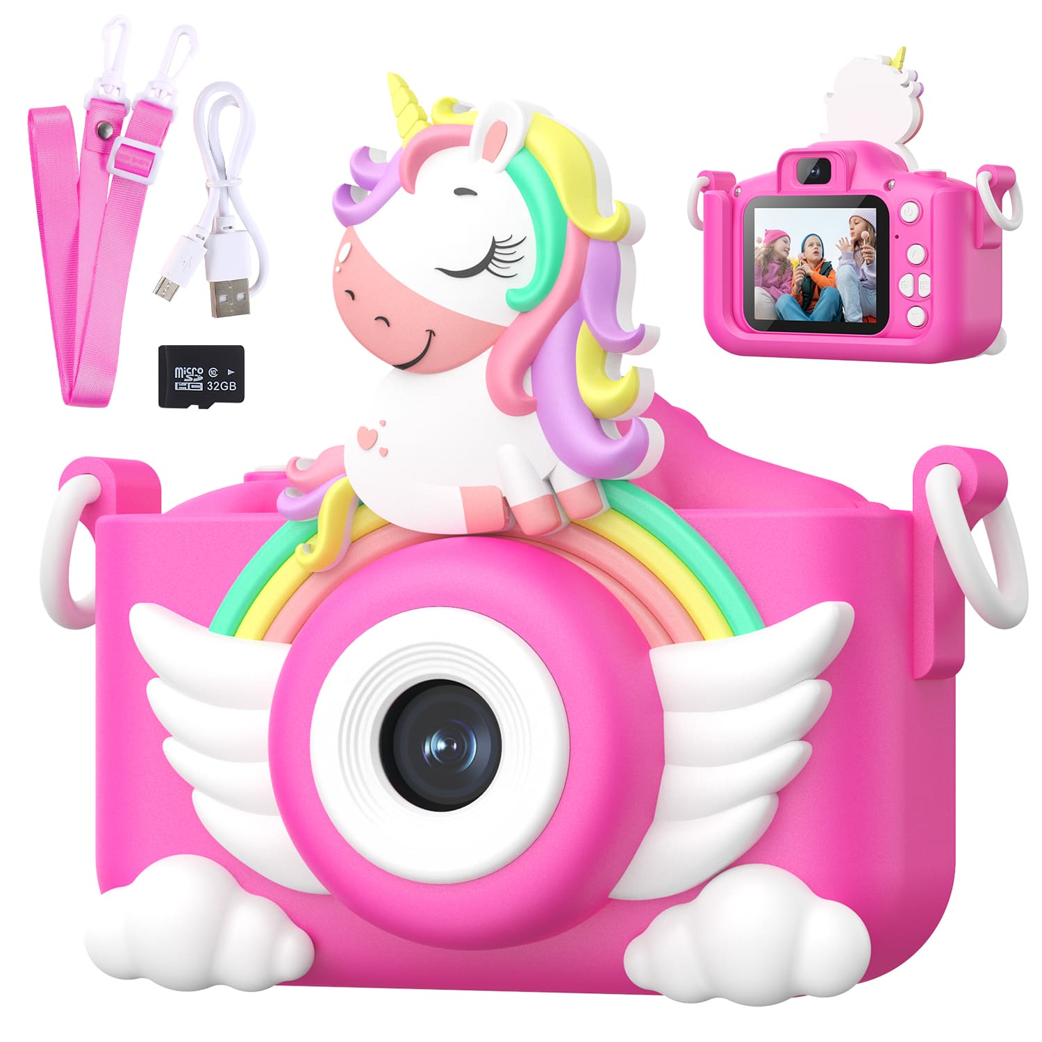 UNICORN-ROSE RED